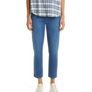 Frank & Eileen Wicklow Italian Denim Crop Chinos in Blue Denim